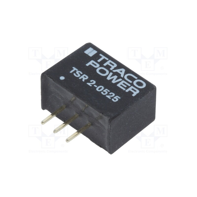 1 pcs x TRACO POWER - TSR 2-0525 - Converter: DC/DC, Uin: 3.8÷5.5V, Uout: 2.5VDC, Iout: 2A, SIP3, 410kHz