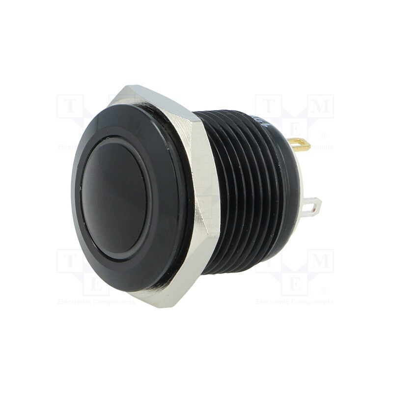1 pcs x ONPOW - GQ16B-10E/J/R/12V/A - Switch: vandal resistant, Pos: 2, SPST-NO, 2A/36VDC, IP65, OFF-(ON)