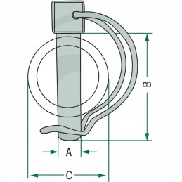 Tubular snap pin, diameter 4-5 mm