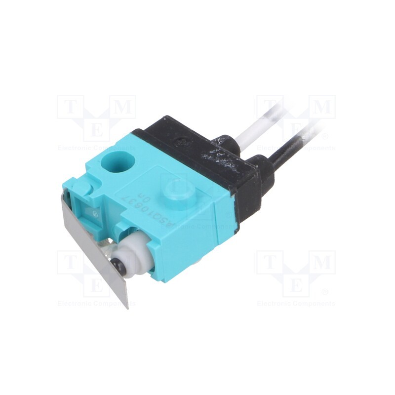 1 pcs x PANASONIC - ASQ10637 - Microswitch SNAP ACTION, 0.1A/30VDC, with lever, SPST-NO, Pos: 2