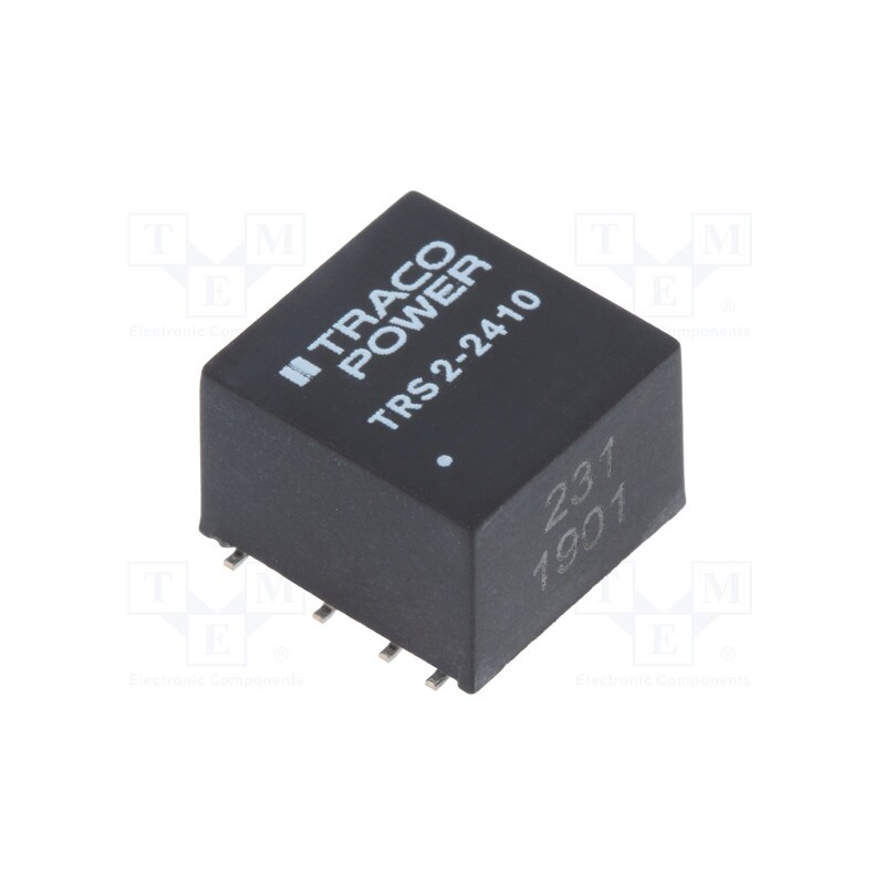 1 pcs x TRACO POWER - TRS 2-2410 - Converter: DC/DC, 2W, Uin: 18÷36V, Uout: 3.3VDC, Iout: 500mA, SMD