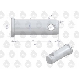 Lower hook bracket mounting pin c 385 ory