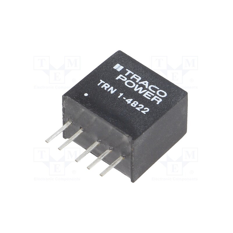 1 pcs x TRACO POWER - TRN 1-4822 - Converter: DC/DC, 1W, Uin: 36÷75V, Uout: 12VDC, Uout2: -12VDC, SIP