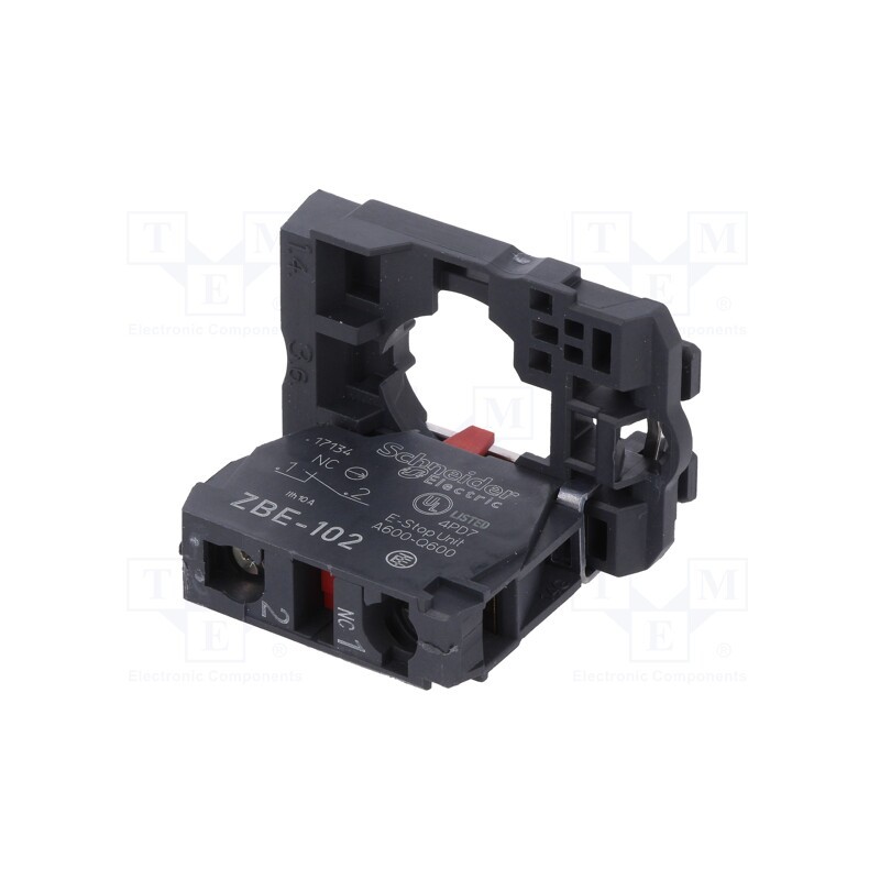 1 pcs x SCHNEIDER ELECTRIC - ZB5AZ102TQ - Contact block, 22mm, Harmony XB5, -25÷70°C, IP20, Contacts: NC