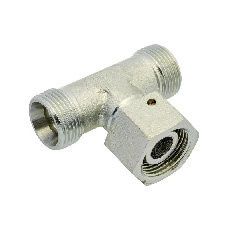 Tee connector with symmetrical nut m22x1 5 15l
