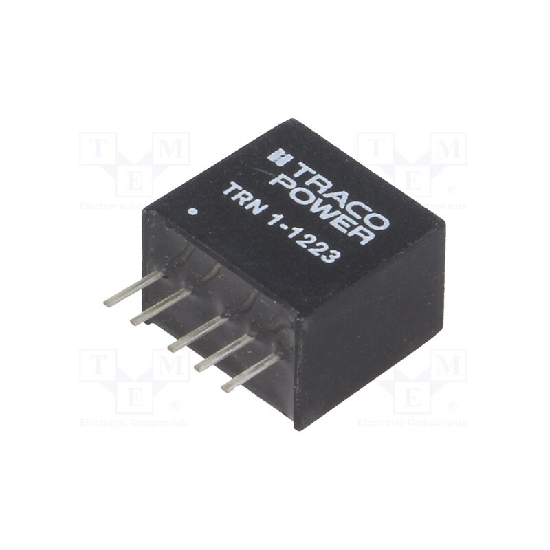 1 pcs x TRACO POWER - TRN 1-1223 - Converter: DC/DC, 1W, Uin: 9÷18V, Uout: 15VDC, Uout2: -15VDC, SIP