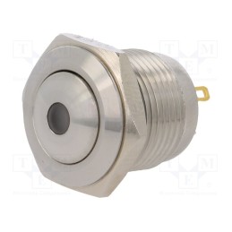1 pcs x ONPOW - GQ16B-10D/J/R/12V/S - Switch: vandal resistant, Pos: 2, SPST-NO, 2A/36VDC, IP65, OFF-(ON)