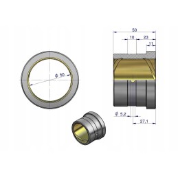 Axle bush set, low, c 330 360