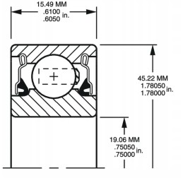 Ball bearing p204rr6