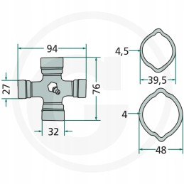 Weasler F248 AW35 80 wide angle joint