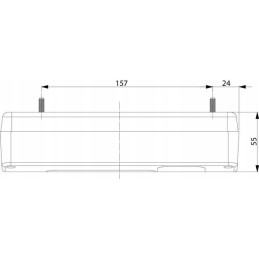 Rectangular left combination rear lamp la45015 gop