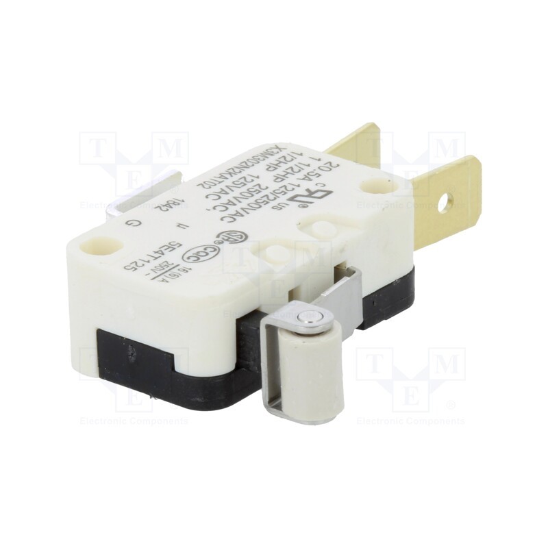 1 pcs x SAIA-BURGESS - X3M302N2KAT02 - Microswitch SNAP ACTION, 6A/250VAC, SPDT, ON-(ON), Pos: 2