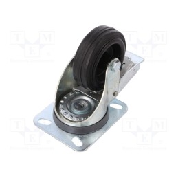 1 pcs x ELESA+GANTER - 449601 - Transport wheel, Ø: 80mm, W: 25mm, H: 107mm, torsional with lock