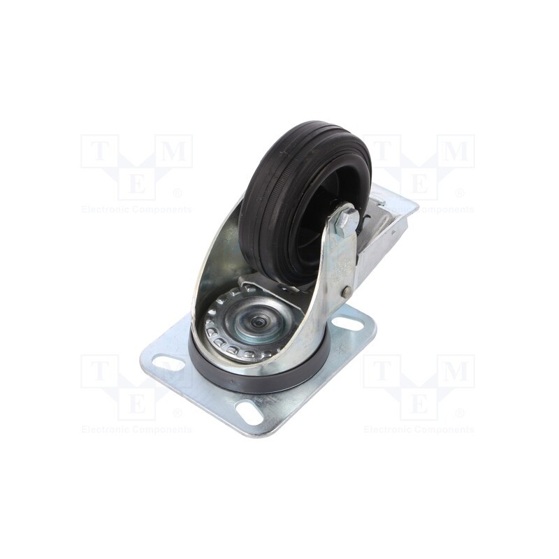 1 pcs x ELESA+GANTER - 449601 - Transport wheel, Ø: 80mm, W: 25mm, H: 107mm, torsional with lock