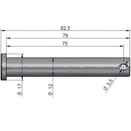 Pin 12h8x85 75 securing the c-axis pin 3
