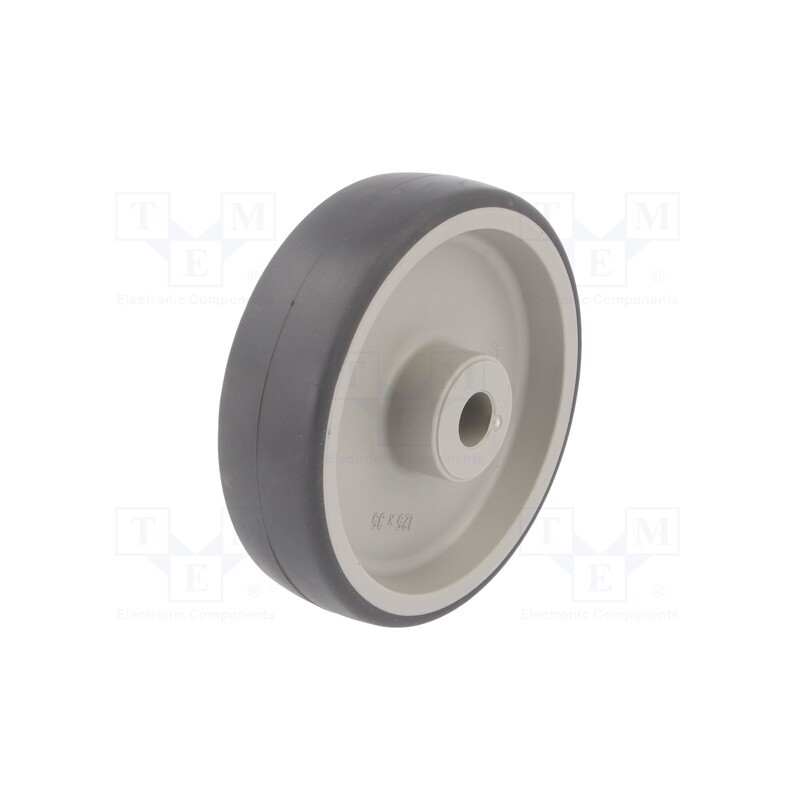 1 pcs x ELESA+GANTER - 452511 - Transport wheel, Ø: 125mm, W: 35mm, Dyn.load: 1.2kN, Rol.load: 1.2kN
