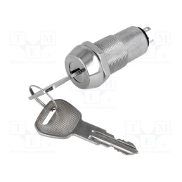 1 pcs x HIGHLY ELECTRIC - S-246-3C-2 - Switch: key switch, Stabl.pos: 2, Switch.method: ON-ON, Key: flat