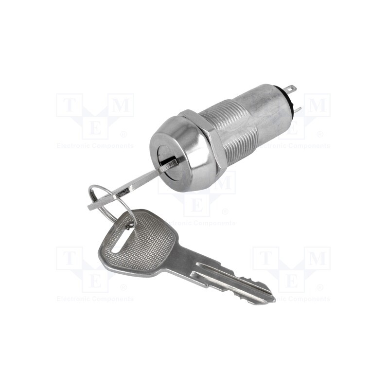 1 pcs x HIGHLY ELECTRIC - S-246-3C-2 - Switch: key switch, Stabl.pos: 2, Switch.method: ON-ON, Key: flat