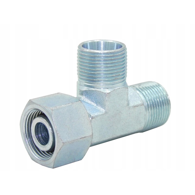 Hydraulic tee m16x1 5 10l with a nut on the side