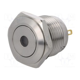 1 pcs x ONPOW - GQ16F-10D/J/B/12V/S - Switch: vandal resistant, Pos: 2, SPST-NO, 2A/36VDC, IP65, OFF-(ON)