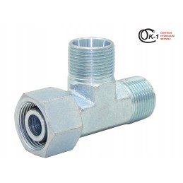 Hydraulic tee m22x1 5 15l with a nut on the side
