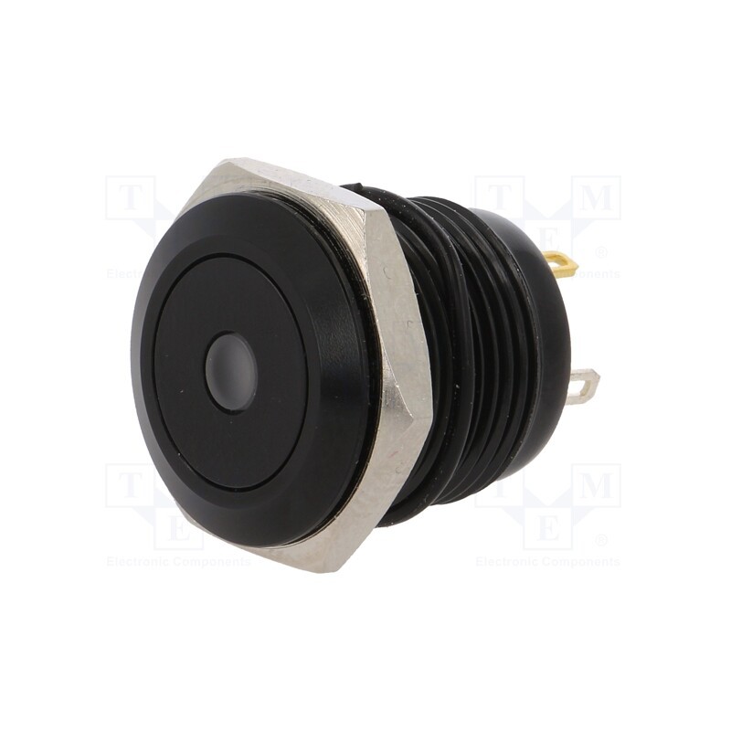 1 pcs x ONPOW - GQ16F-10D/J/W/12V/A - Switch: vandal resistant, Pos: 2, SPST-NO, 2A/36VDC, IP65, OFF-(ON)