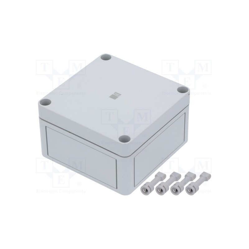 1 pcs x RITTAL - 9506 - Enclosure: multipurpose, X: 110mm, Y: 110mm, Z: 66mm, PK, light grey