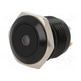 1 pcs x ONPOW - GQ16F-10D/J/R/12V/A - Switch: vandal resistant, Pos: 2, SPST-NO, 2A/36VDC, IP65, OFF-(ON)