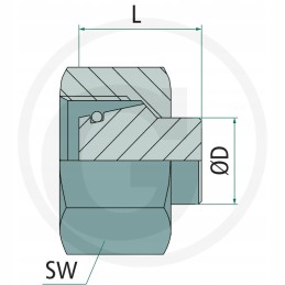 Hydraulic plug with nut m16x1 5