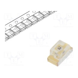 10 pcs x EVERLIGHT - 19-21/G6C-JN1P1B/4T - LED, SMD, yellow green, 28.5÷57mcd, 1.6x0.8x0.8mm, 100°, 20mA, 60mW