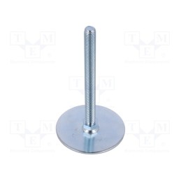 1 pcs x ELESA+GANTER - GN 40-80-M12-125-A0-S - Foot, Base dia: 80mm, M12, steel, Plunger length: 125mm