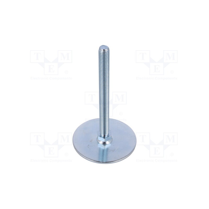 1 pcs x ELESA+GANTER - GN 40-80-M12-125-A0-S - Foot, Base dia: 80mm, M12, steel, Plunger length: 125mm