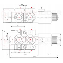 Splitter on 2q95e joy 1p wid linka 1 5m galtech