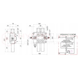 Splitter on 2q95e joy 1p wid lina 3m galtech