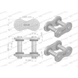 Chain lock with O-ring ansi a 50 r1 5 8 5 pcs