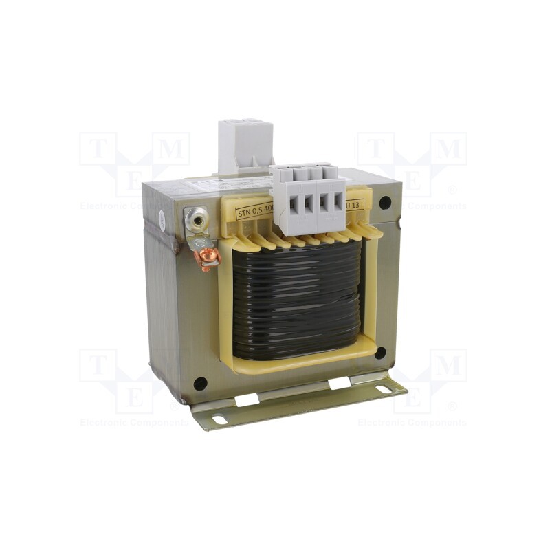 1 pcs x EATON ELECTRIC - STN0,5(400/24) - Transformer: mains, 500VA, 400VAC, 24V, Leads: terminal block, IP00