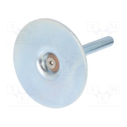 1 pcs x ELESA+GANTER - GN 40-60-M8-63-A0-S - Foot, Base dia: 60mm, M8, steel, Plunger length: 63mm