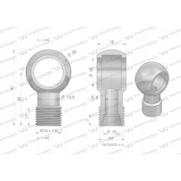Eyelet connector fi18 10l m16x1 5 Warynski test