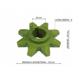 Inclined conveyor wheel with 8 fi35 610199 610199 0