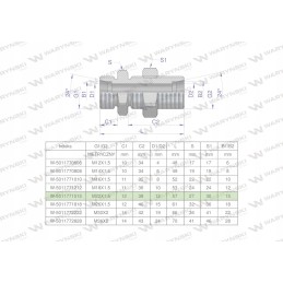 Metric bulkhead hydraulic connector bb m22x1