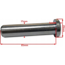Hydraulic cylinder mounting pin, diameter 17