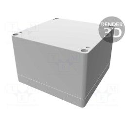1 pcs x HAMMOND - 1554P2GY - Enclosure: multipurpose, X: 120mm, Y: 120mm, Z: 80mm, 1554, grey