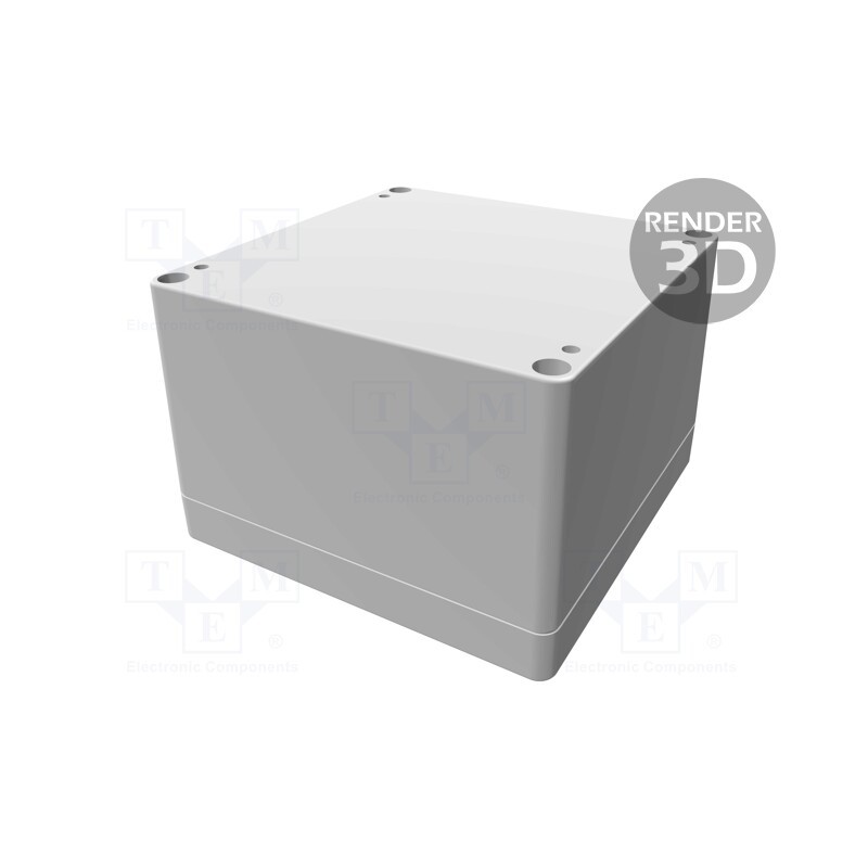 1 pcs x HAMMOND - 1554P2GY - Enclosure: multipurpose, X: 120mm, Y: 120mm, Z: 80mm, 1554, grey