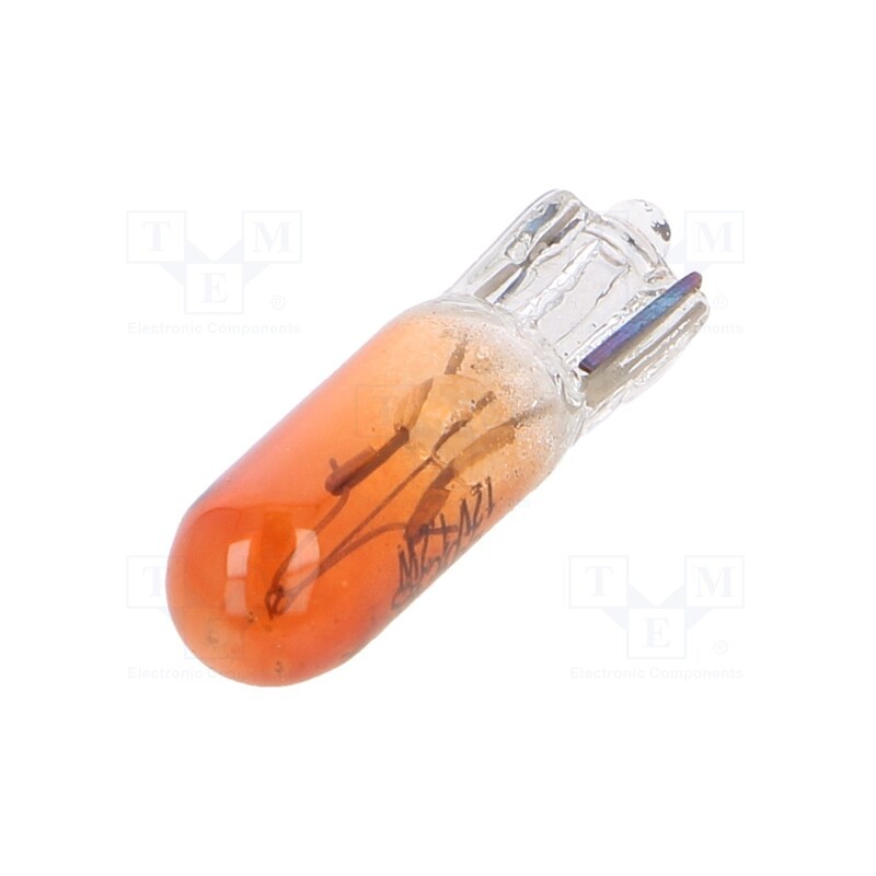 10 pcs x ELTA - EB0300TB - Filament lamp: automotive, W2x4.6d, orange, 12V, 1.2W, VISIONPRO