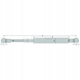 Rear window gas actuator case mxu 135 82022475