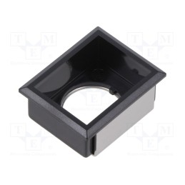 1 pcs x EAO - 61-9931.0 - Button holder, 22mm, 61, 21x27mm, Face dim: 24x30mm, Body: black