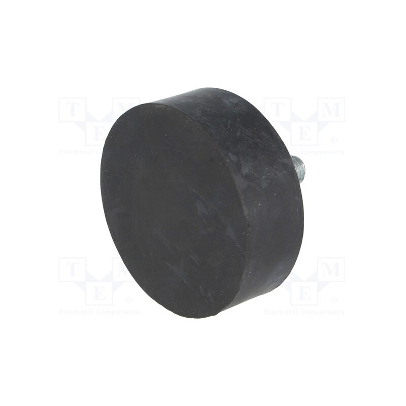 1 pcs x ELESA+GANTER - DVA.4-75-25-M12-37-70 - Vibroisolation foot, Ø: 75mm, H: 25mm, Shore hardness: 70±5, 5370N