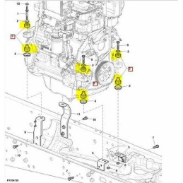 Engine mount john deere 5000 6000 al161468