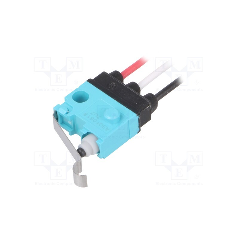 1 pcs x PANASONIC - ASQ10618 - Microswitch SNAP ACTION, 0.1A/30VDC, with lever, SPDT, ON-(ON)