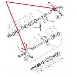 3796580m6 gear shift fork